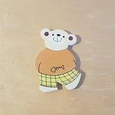 C&F Wooden Little Boy Bear Character- Fish Bone - Kids Haven